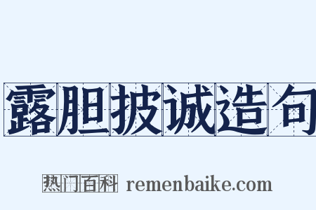 露胆披诚造句是什么意思的图片